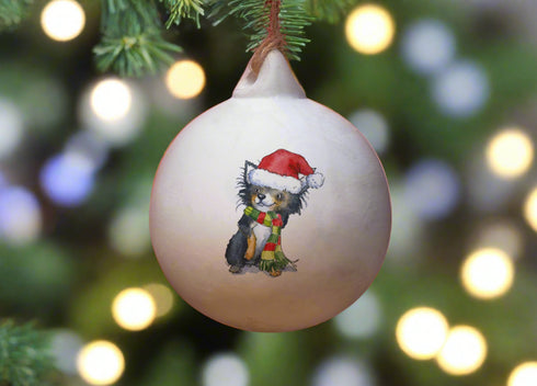 Chihuahua Ceramic Bauble